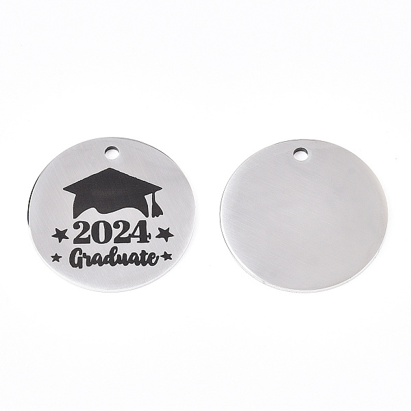 PandaHall 201 Stainless Steel Pendants, Flat Round with Word 2024 Graduate, Stainless Steel Color, 30x1.5mm, Hole: 2mm 201 Stainless Steel...
PandaHall 201 Stainless Steel Pendants, Flat Round with Word 2024 Graduate, Stainless Steel Color, 30x1.5mm, Hole: 2mm 201 Stainless Steel...