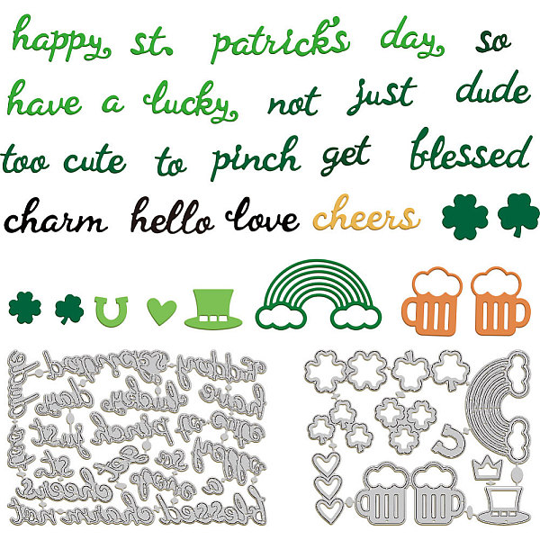 PandaHall GLOBLELAND St. Patrick's Day Word Cutting Dies for Card Making Clovers Rainbow Metal Die Cuts Cutting Dies Template DIY...
PandaHall GLOBLELAND St. Patrick's Day Word Cutting Dies for Card Making Clovers Rainbow Metal Die Cuts Cutting Dies Template DIY...