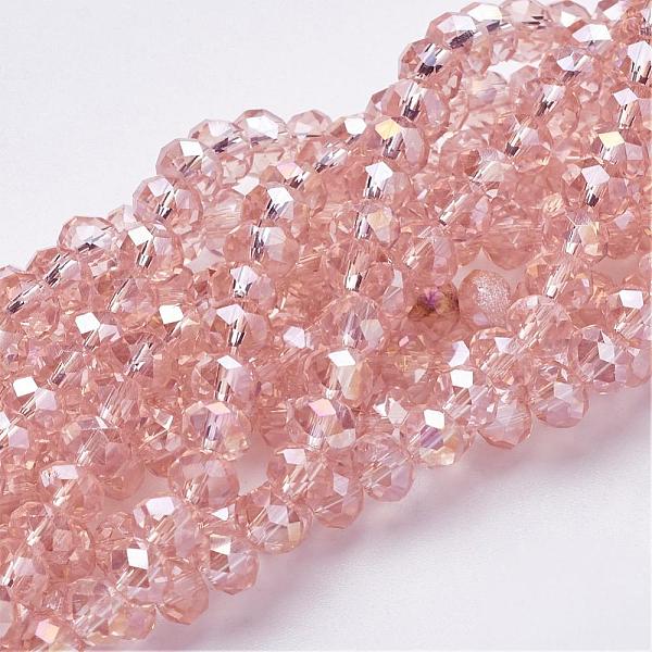 PandaHall Electroplate Glass Beads Strands, AB Color Plated, Faceted, Rondelle, Pink, 6x4mm, Hole: 1mm, about 83~85pcs/strand, 38~39cm Glass...
PandaHall Electroplate Glass Beads Strands, AB Color Plated, Faceted, Rondelle, Pink, 6x4mm, Hole: 1mm, about 83~85pcs/strand, 38~39cm Glass...