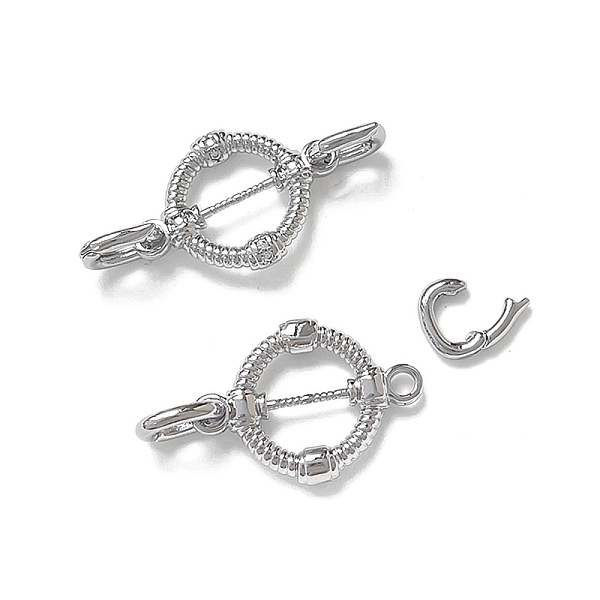 PandaHall Brass Micro Pave Clear Cubic Zirconia Fold Over Clasps, Long-Lasting Plated, Ring, Platinum, 36mm, Ring: 24x17x3.5mm, hole: 2mm...
PandaHall Brass Micro Pave Clear Cubic Zirconia Fold Over Clasps, Long-Lasting Plated, Ring, Platinum, 36mm, Ring: 24x17x3.5mm, hole: 2mm...