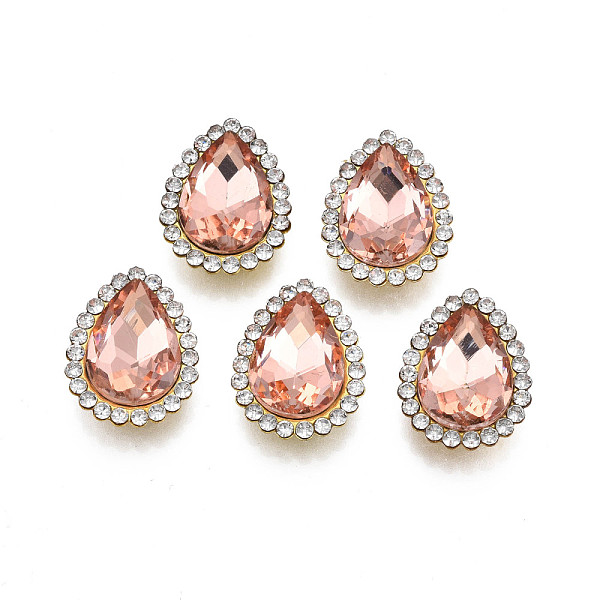 PandaHall Sew on Rhinestone, Transparent Glass Rhinestone, with Iron Prong Settings, Faceted, Teardrop, Light Peach, 18x14x7mm, Hole: 1.6mm..., Pink
PandaHall Sew on Rhinestone, Transparent Glass Rhinestone, with Iron Prong Settings, Faceted, Teardrop, Light Peach, 18x14x7mm, Hole: 1.6mm..., Pink