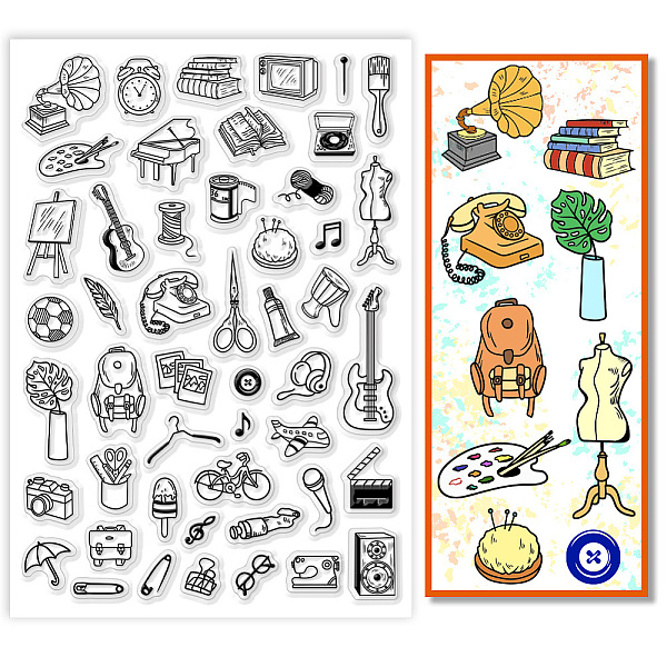 PandaHall PVC Stamps, for DIY Scrapbooking, Photo Album Decorative, Cards Making, Stamp Sheets, Film Frame, Mixed Shapes, 21x14.8x0.3cm...
PandaHall PVC Stamps, for DIY Scrapbooking, Photo Album Decorative, Cards Making, Stamp Sheets, Film Frame, Mixed Shapes, 21x14.8x0.3cm...
