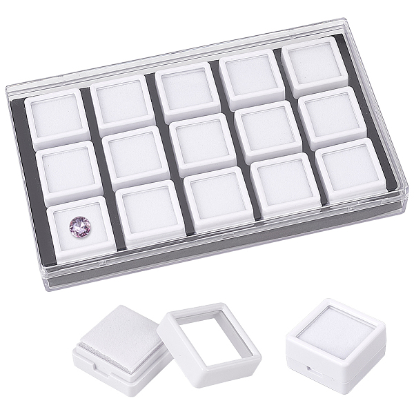 PandaHall 15Pcs Mini Square Acrylic Glass Window Boxes Sets, with Sponge Inside and Rectangle Storage Boxes, for Loose Diamond Storage..., White
PandaHall 15Pcs Mini Square Acrylic Glass Window Boxes Sets, with Sponge Inside and Rectangle Storage Boxes, for Loose Diamond Storage..., White