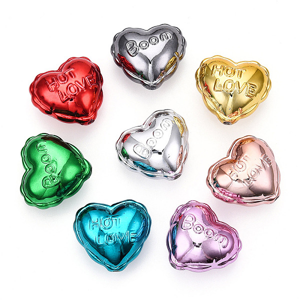 PandaHall UV Plating Acrylic Beads, Heart, Mixed Color, 24.5x27x17mm, Hole: 2mm Acrylic Heart Multicolor
PandaHall UV Plating Acrylic Beads, Heart, Mixed Color, 24.5x27x17mm, Hole: 2mm Acrylic Heart Multicolor