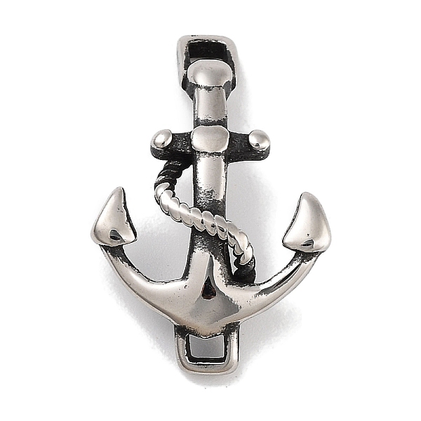 PandaHall Retro 304 Stainless Steel Anchor Links, for Leather Cord Bracelets Making, Antique Silver, 24.5x16x6mm, Hole: 2.3x1.8mm 304...
PandaHall Retro 304 Stainless Steel Anchor Links, for Leather Cord Bracelets Making, Antique Silver, 24.5x16x6mm, Hole: 2.3x1.8mm 304...