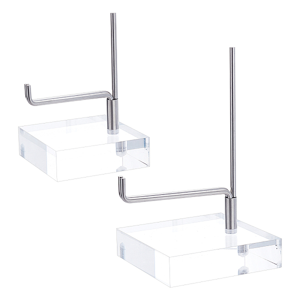 PandaHall AHADERMAKER 2 Sets 2 Style 304 Stainless Steel Display Holder, with Acrylic Base and Plastic Caps, for Crystal Display, Square..., Clear
PandaHall AHADERMAKER 2 Sets 2 Style 304 Stainless Steel Display Holder, with Acrylic Base and Plastic Caps, for Crystal Display, Square..., Clear