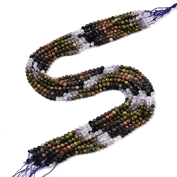 PandaHall Natural Mixed Gemstone Beads Strands, Round Beads, Faceted, 4x4mm, Hole: 0.6mm, about 104~108pcs/strand, 15.35''~15.75''(39~40cm)...
PandaHall Natural Mixed Gemstone Beads Strands, Round Beads, Faceted, 4x4mm, Hole: 0.6mm, about 104~108pcs/strand, 15.35''~15.75''(39~40cm)...
