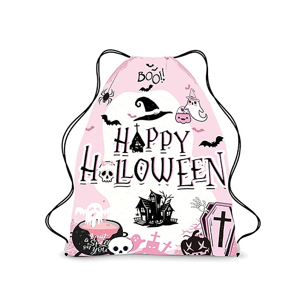 PandaHall Polyester Backpacks, Nylon Rope Drawstring Bags, Halloween Theme, Pearl Pink, 342x283x0.2mm Polyester
PandaHall Polyester Backpacks, Nylon Rope Drawstring Bags, Halloween Theme, Pearl Pink, 342x283x0.2mm Polyester