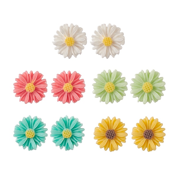 PandaHall Resin Flower Stud Earrings, Golden 304 Stainless Steel Jewelry for Women, Mixed Color, 13.5mm, Pin: 0.7mm Resin Flower Multicolor
PandaHall Resin Flower Stud Earrings, Golden 304 Stainless Steel Jewelry for Women, Mixed Color, 13.5mm, Pin: 0.7mm Resin Flower Multicolor