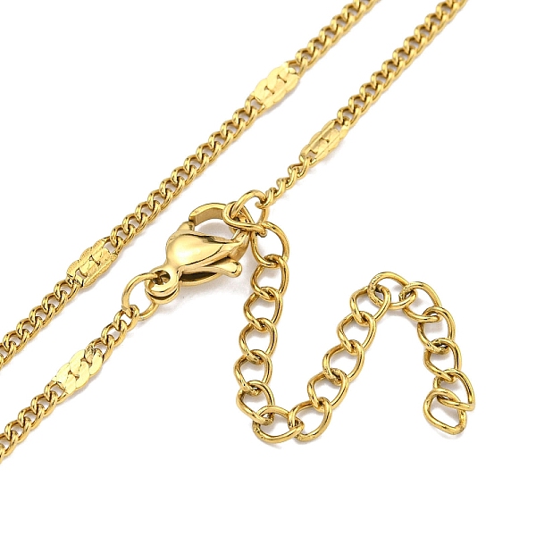 PandaHall 304 Stainless Steel Curb Chain Necklaces, Real 18K Gold Plated, 17.83x0.07 inch(45.3x0.18cm) 304 Stainless Steel
PandaHall 304 Stainless Steel Curb Chain Necklaces, Real 18K Gold Plated, 17.83x0.07 inch(45.3x0.18cm) 304 Stainless Steel