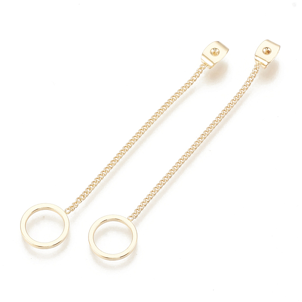 PandaHall Brass Ear Nuts, Friction Earring Backs for Stud Earrings, Ring, Nickel Free, Real 18K Gold Plated, 62x10x1mm, Hole: 0.8mm Brass
PandaHall Brass Ear Nuts, Friction Earring Backs for Stud Earrings, Ring, Nickel Free, Real 18K Gold Plated, 62x10x1mm, Hole: 0.8mm Brass