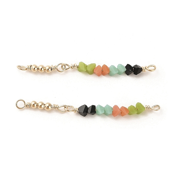 PandaHall Glass Links Connector Charms, with Rack Plating Real 18K Gold Plated Brass Findings, Round, Mixed Color, 42mm, Hole: 1.6mm Brass..., Multicolor
PandaHall Glass Links Connector Charms, with Rack Plating Real 18K Gold Plated Brass Findings, Round, Mixed Color, 42mm, Hole: 1.6mm Brass..., Multicolor
