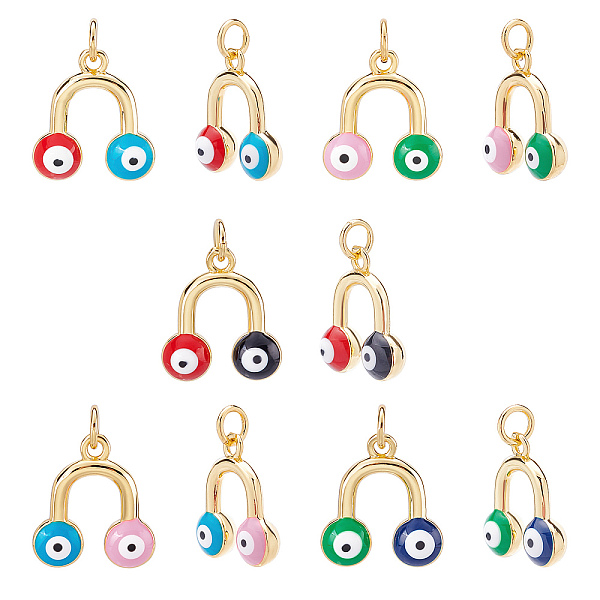 PandaHall 10Pcs 5 Colors Brass Enamel Pendants, Long-Lasting Plated, Real 18K Gold Plated, with Jump Rings, Flat Round with Evil Eye, Mixed..., Multicolor
PandaHall 10Pcs 5 Colors Brass Enamel Pendants, Long-Lasting Plated, Real 18K Gold Plated, with Jump Rings, Flat Round with Evil Eye, Mixed..., Multicolor