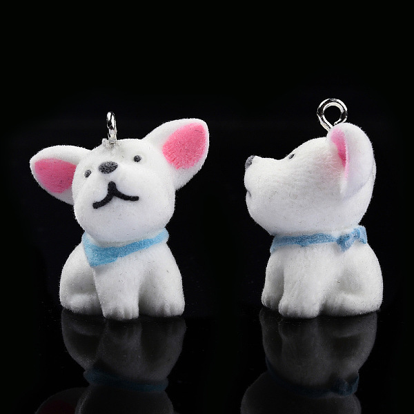 PandaHall Opaque Resin Pendants, with Platinum Tone Iron Loops, Flocky Dog Charms, White, 29~31x28.5x24.5mm, Hole: 2.5mm Iron+Resin Dog...
PandaHall Opaque Resin Pendants, with Platinum Tone Iron Loops, Flocky Dog Charms, White, 29~31x28.5x24.5mm, Hole: 2.5mm Iron+Resin Dog...