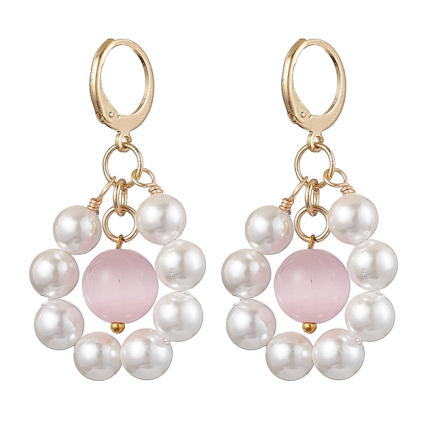 PandaHall Shell Pearl & Cat Eye Leverback Earrings, with 304 Stainless Steel Earring Hooks, Flower, Golden, 40x24mm Shell Pearl Flower
PandaHall Shell Pearl & Cat Eye Leverback Earrings, with 304 Stainless Steel Earring Hooks, Flower, Golden, 40x24mm Shell Pearl Flower
