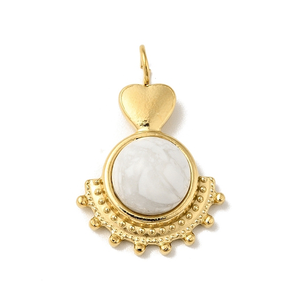 PandaHall Heart Natural Howlite Pendants, with Ion Plating(IP) Golden Tone 304 Stainless Steel Findings, Fan Charm, 21.5~22x15x5.5mm, Hole...
PandaHall Heart Natural Howlite Pendants, with Ion Plating(IP) Golden Tone 304 Stainless Steel Findings, Fan Charm, 21.5~22x15x5.5mm, Hole...