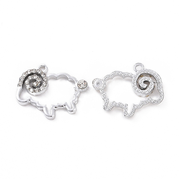 PandaHall Alloy Crystal Rhinestone Pendants, Sheep Charms, Platinum, 20x23x3mm, Hole: 1.5mm Alloy+Rhinestone Sheep Clear
PandaHall Alloy Crystal Rhinestone Pendants, Sheep Charms, Platinum, 20x23x3mm, Hole: 1.5mm Alloy+Rhinestone Sheep Clear