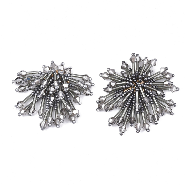 PandaHall Glass Seed Beads Cabochons, with Glass Beads and Iron Sieve Findings, Light Gold, Slate Gray, 37~40x26~29mm Glass Others Gray
PandaHall Glass Seed Beads Cabochons, with Glass Beads and Iron Sieve Findings, Light Gold, Slate Gray, 37~40x26~29mm Glass Others Gray