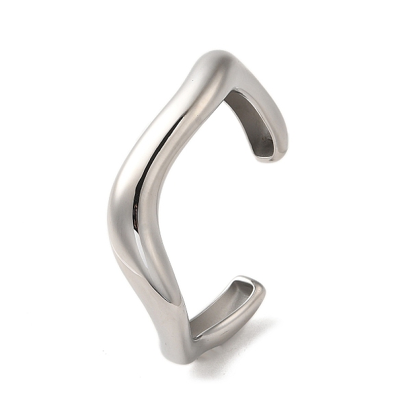 PandaHall 304 Stainless Steel Cuff Bangles, Wave, Stainless Steel Color, Inner Diameter: 2-3/8 inch(5.9cm) 304 Stainless Steel
PandaHall 304 Stainless Steel Cuff Bangles, Wave, Stainless Steel Color, Inner Diameter: 2-3/8 inch(5.9cm) 304 Stainless Steel