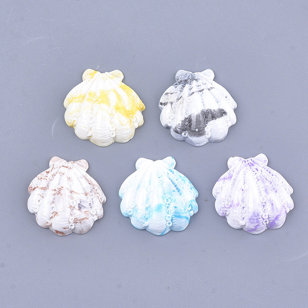 PandaHall Resin Cabochons, Scallop, Mixed Color, 32.5~33.5x31~32x8~9mm Resin Shell Shape Multicolor
PandaHall Resin Cabochons, Scallop, Mixed Color, 32.5~33.5x31~32x8~9mm Resin Shell Shape Multicolor