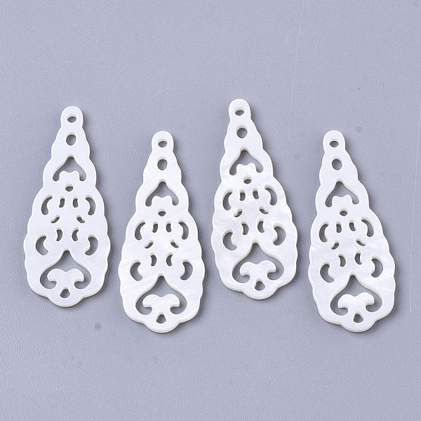 PandaHall Natural Freshwater Shell Pendants, Hollow Teardrop, Creamy White, 35x14x2mm Freshwater Shell Teardrop
PandaHall Natural Freshwater Shell Pendants, Hollow Teardrop, Creamy White, 35x14x2mm Freshwater Shell Teardrop
