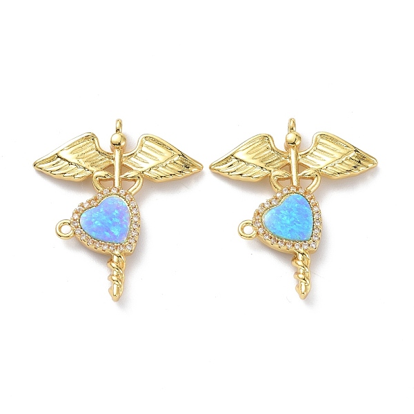 PandaHall Eco-friendly Brass Micro Pave Clear Cubic Zirconia Pendants, with Synthetic Opal, Long-Lasting Plated, Wings & Heart, Real 18K...
PandaHall Eco-friendly Brass Micro Pave Clear Cubic Zirconia Pendants, with Synthetic Opal, Long-Lasting Plated, Wings & Heart, Real 18K...