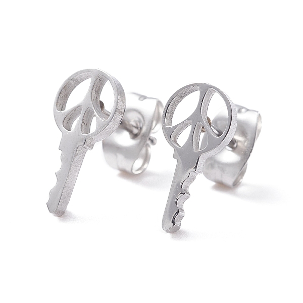 PandaHall Key Shape 304 Stainless Steel Stud Earrings for Women, Stainless Steel Color, 11.5x5.5mm, Pin: 0.7mm 304 Stainless Steel Key
PandaHall Key Shape 304 Stainless Steel Stud Earrings for Women, Stainless Steel Color, 11.5x5.5mm, Pin: 0.7mm 304 Stainless Steel Key
