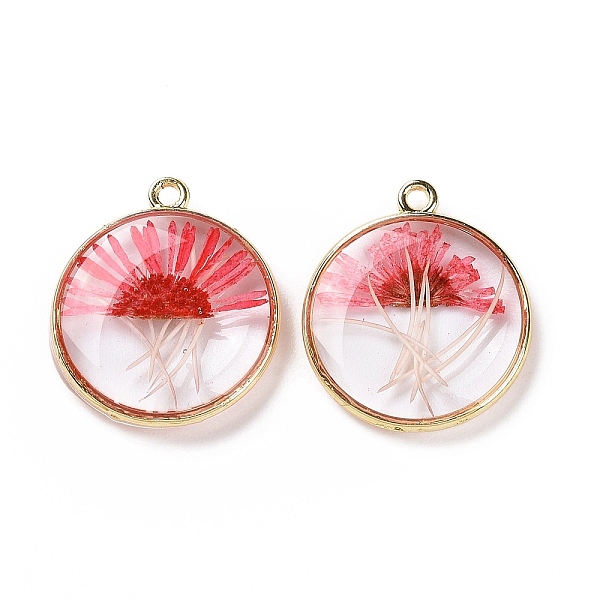 PandaHall Transparent Clear Epoxy Resin Pendants, with Edge Golden Plated Brass Loops, Flat Round Charms with Inner Flower, Deep Pink...
PandaHall Transparent Clear Epoxy Resin Pendants, with Edge Golden Plated Brass Loops, Flat Round Charms with Inner Flower, Deep Pink...