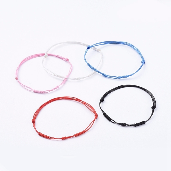 PandaHall Adjustable Korean Waxed Polyester Cord Bracelets, Mixed Color, 2 inch~3-1/2 inch(5~8.8cm), 5pcs/set Waxed Polyester Cord..., Multicolor
PandaHall Adjustable Korean Waxed Polyester Cord Bracelets, Mixed Color, 2 inch~3-1/2 inch(5~8.8cm), 5pcs/set Waxed Polyester Cord..., Multicolor