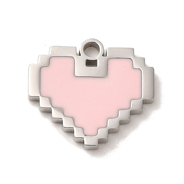PandaHall 304 Stainless Steel Enamel Charms, Heart Charm, Stainless Steel Color, 12x13x1mm, Hole: 1.3mm Stainless Steel+Enamel Heart Pink
PandaHall 304 Stainless Steel Enamel Charms, Heart Charm, Stainless Steel Color, 12x13x1mm, Hole: 1.3mm Stainless Steel+Enamel Heart Pink