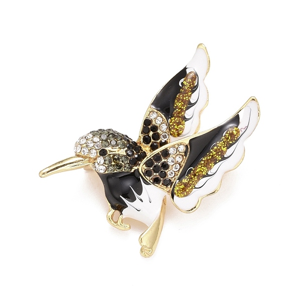 PandaHall Bird Enamel Pin with Rhinestone, Animal Alloy Badge for Backpack Clothes, Golden, Black, 40x43x11mm Alloy+Enamel Black
PandaHall Bird Enamel Pin with Rhinestone, Animal Alloy Badge for Backpack Clothes, Golden, Black, 40x43x11mm Alloy+Enamel Black