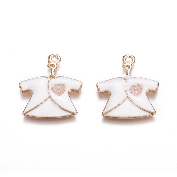 PandaHall Light Gold Plated Alloy Enamel Pendants, Clothes, White, 23.5x20x2.5mm, Hole: 1.5mm Alloy+Enamel Clothes White
PandaHall Light Gold Plated Alloy Enamel Pendants, Clothes, White, 23.5x20x2.5mm, Hole: 1.5mm Alloy+Enamel Clothes White