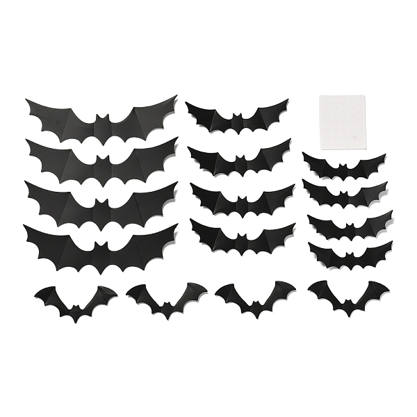 PandaHall Halloween Theme PVC Plastic Artificial 3D Bat Decorations, with Adhesive Sticker, for Fridge or Wall Decorations, Black...
PandaHall Halloween Theme PVC Plastic Artificial 3D Bat Decorations, with Adhesive Sticker, for Fridge or Wall Decorations, Black...