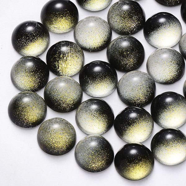 PandaHall Spray Painted Glass Cabochons, with Glitter Powder, Half Round/Dome, Black, 10x5mm Glass Half Round Black
PandaHall Spray Painted Glass Cabochons, with Glitter Powder, Half Round/Dome, Black, 10x5mm Glass Half Round Black