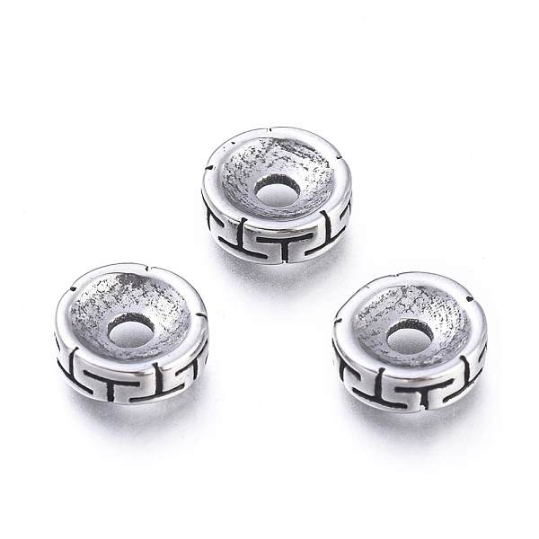 PandaHall 304 Stainless Steel Beads, Flat Round, Antique Silver, 8x3mm, Hole: 2mm 304 Stainless Steel Flat Round
PandaHall 304 Stainless Steel Beads, Flat Round, Antique Silver, 8x3mm, Hole: 2mm 304 Stainless Steel Flat Round
