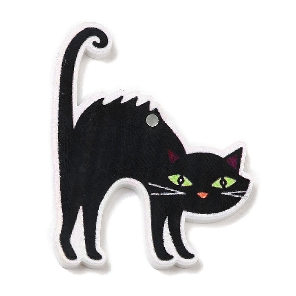 PandaHall Halloween Themed Opaque Printed Acrylic Pendants, Cat Shape, 43x35x2.5mm, Hole: 2mm Acrylic Cat Shape Black
PandaHall Halloween Themed Opaque Printed Acrylic Pendants, Cat Shape, 43x35x2.5mm, Hole: 2mm Acrylic Cat Shape Black