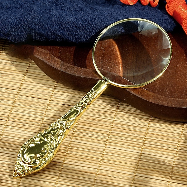 PandaHall Vintage Retro Handheld Magnifying Glass, Metal Embossed Pattern Handle, for Reading, Golden, 12.5cm Glass
PandaHall Vintage Retro Handheld Magnifying Glass, Metal Embossed Pattern Handle, for Reading, Golden, 12.5cm Glass