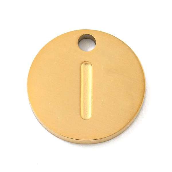 PandaHall Ion Plating(IP) 304 Stainless Steel Pendants, Laser Cut, Flat Round with Letter Charm, Golden, Letter I, 10x1mm, Hole: 1.4mm 304...
PandaHall Ion Plating(IP) 304 Stainless Steel Pendants, Laser Cut, Flat Round with Letter Charm, Golden, Letter I, 10x1mm, Hole: 1.4mm 304...