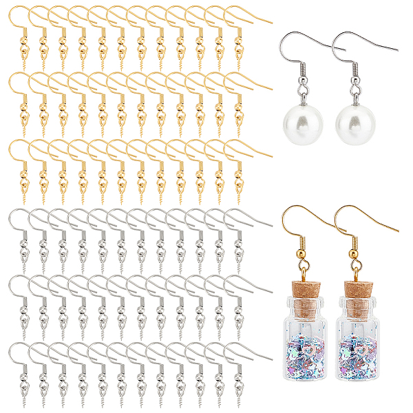 PandaHall Unicraftale 80Pcs 2 Colors 304 Stainless Steel Earring Hooks, French Hooks with Coil and Ball, Ear Wire with Pinch Bails, Real...
PandaHall Unicraftale 80Pcs 2 Colors 304 Stainless Steel Earring Hooks, French Hooks with Coil and Ball, Ear Wire with Pinch Bails, Real...