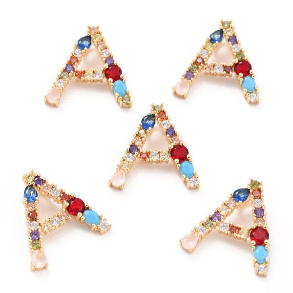 PandaHall Brass Rhinestone Pendants, with Cubic Zirconia, Letter, Golden, Colorful, Letter.A, 19.5x19.5x2.5mm, Hole: 3.5x2.5mm..., Multicolor
PandaHall Brass Rhinestone Pendants, with Cubic Zirconia, Letter, Golden, Colorful, Letter.A, 19.5x19.5x2.5mm, Hole: 3.5x2.5mm..., Multicolor