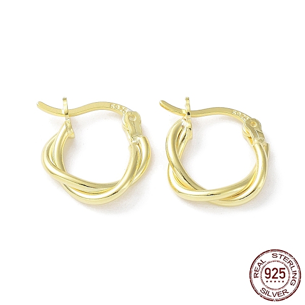 PandaHall 925 Sterling Silver Hoop Earrings, Twist Wire, with S925 Stamp, Real 18K Gold Plated, 14x3x13mm Sterling Silver Twist
PandaHall 925 Sterling Silver Hoop Earrings, Twist Wire, with S925 Stamp, Real 18K Gold Plated, 14x3x13mm Sterling Silver Twist