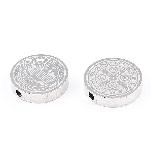 PandaHall 304 Stainless Steel Beads, Flat Round with Saint Benedict Medal, Stainless Steel Color, 14.5x3mm, Hole: 2mm 304 Stainless Steel...
PandaHall 304 Stainless Steel Beads, Flat Round with Saint Benedict Medal, Stainless Steel Color, 14.5x3mm, Hole: 2mm 304 Stainless Steel...