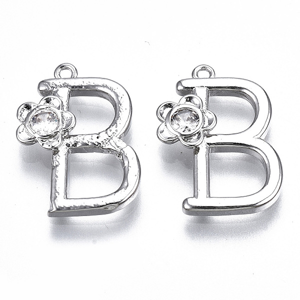 PandaHall Brass Pendants, with Rhinestones, Alphabet, Platinum, Letter.B, 18x12.5x2.5mm, Hole: 1mm Brass+Rhinestone Letter B
PandaHall Brass Pendants, with Rhinestones, Alphabet, Platinum, Letter.B, 18x12.5x2.5mm, Hole: 1mm Brass+Rhinestone Letter B