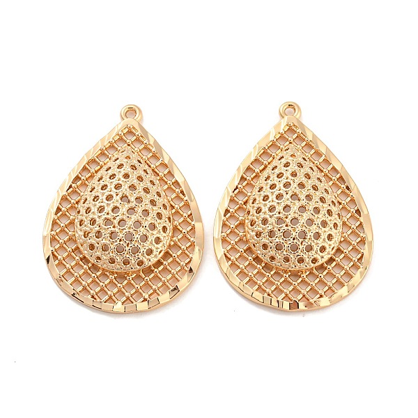 PandaHall Rack Plating Brass Hollow Pendants, Teardrop Charm, Light Gold, 27x19x4.5mm, Hole: 1mm Brass Teardrop
PandaHall Rack Plating Brass Hollow Pendants, Teardrop Charm, Light Gold, 27x19x4.5mm, Hole: 1mm Brass Teardrop