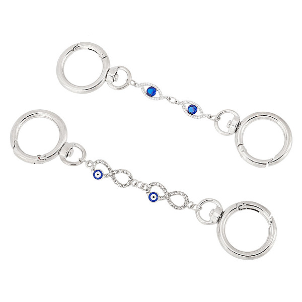 PandaHall ARRICRAFT 1 Set Alloy Enamel Evil Eye Links Bag Strap Extenders, with Crystal Rhinestone and Alloy Swivel Clasps, Infinity & Eye...
PandaHall ARRICRAFT 1 Set Alloy Enamel Evil Eye Links Bag Strap Extenders, with Crystal Rhinestone and Alloy Swivel Clasps, Infinity & Eye...
