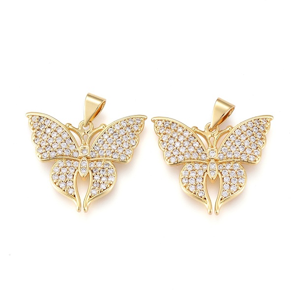 PandaHall Brass Micro Pave Cubic Zirconia Pendants, Long-Lasting Plated, Butterfly, Real 18K Gold Plated, Clear, 17.5x22x2.5mm, Hole...
PandaHall Brass Micro Pave Cubic Zirconia Pendants, Long-Lasting Plated, Butterfly, Real 18K Gold Plated, Clear, 17.5x22x2.5mm, Hole...