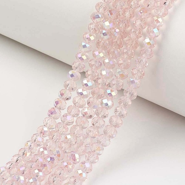 PandaHall Electroplate Glass Beads Strands, Half Rainbow Plated, Faceted, Rondelle, Pink, 10x8mm, Hole: 1mm, about 63~65pcs/strand, 19.2~20...
PandaHall Electroplate Glass Beads Strands, Half Rainbow Plated, Faceted, Rondelle, Pink, 10x8mm, Hole: 1mm, about 63~65pcs/strand, 19.2~20...