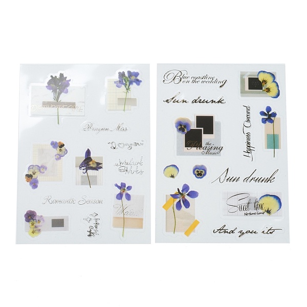 PandaHall Waterproof Plastic Decorations Stickers, for DIY Handmade Scrapbook Photo Albums, Flower Pattern, 15x10.5x0.02cm, 2sheet/set PET...
PandaHall Waterproof Plastic Decorations Stickers, for DIY Handmade Scrapbook Photo Albums, Flower Pattern, 15x10.5x0.02cm, 2sheet/set PET...