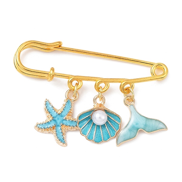 PandaHall Marine Theme Pendant Alloy Enamel Brooches, Golden Iron Kilt Pins for Women, Starfish & Shell & Fishtail, Turquoise, 36.5x50x5.5mm..., Green
PandaHall Marine Theme Pendant Alloy Enamel Brooches, Golden Iron Kilt Pins for Women, Starfish & Shell & Fishtail, Turquoise, 36.5x50x5.5mm..., Green
