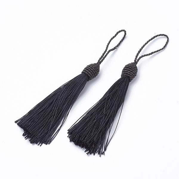 PandaHall Polyester Tassel Big Pendant Decorations, Black, 145~175x10.5~12mm Polyester Black
PandaHall Polyester Tassel Big Pendant Decorations, Black, 145~175x10.5~12mm Polyester Black